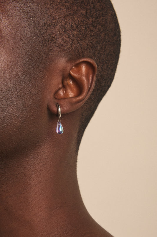 Monoboucle Goutte light saphir irisée