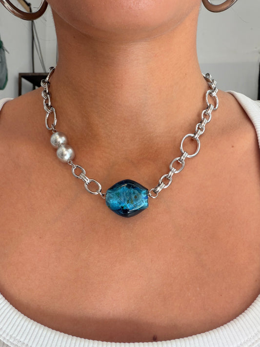Collier Genesis bleu