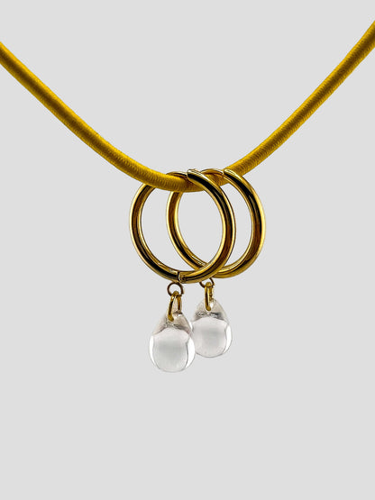 Boucles d'oreilles Clear Drop Gold