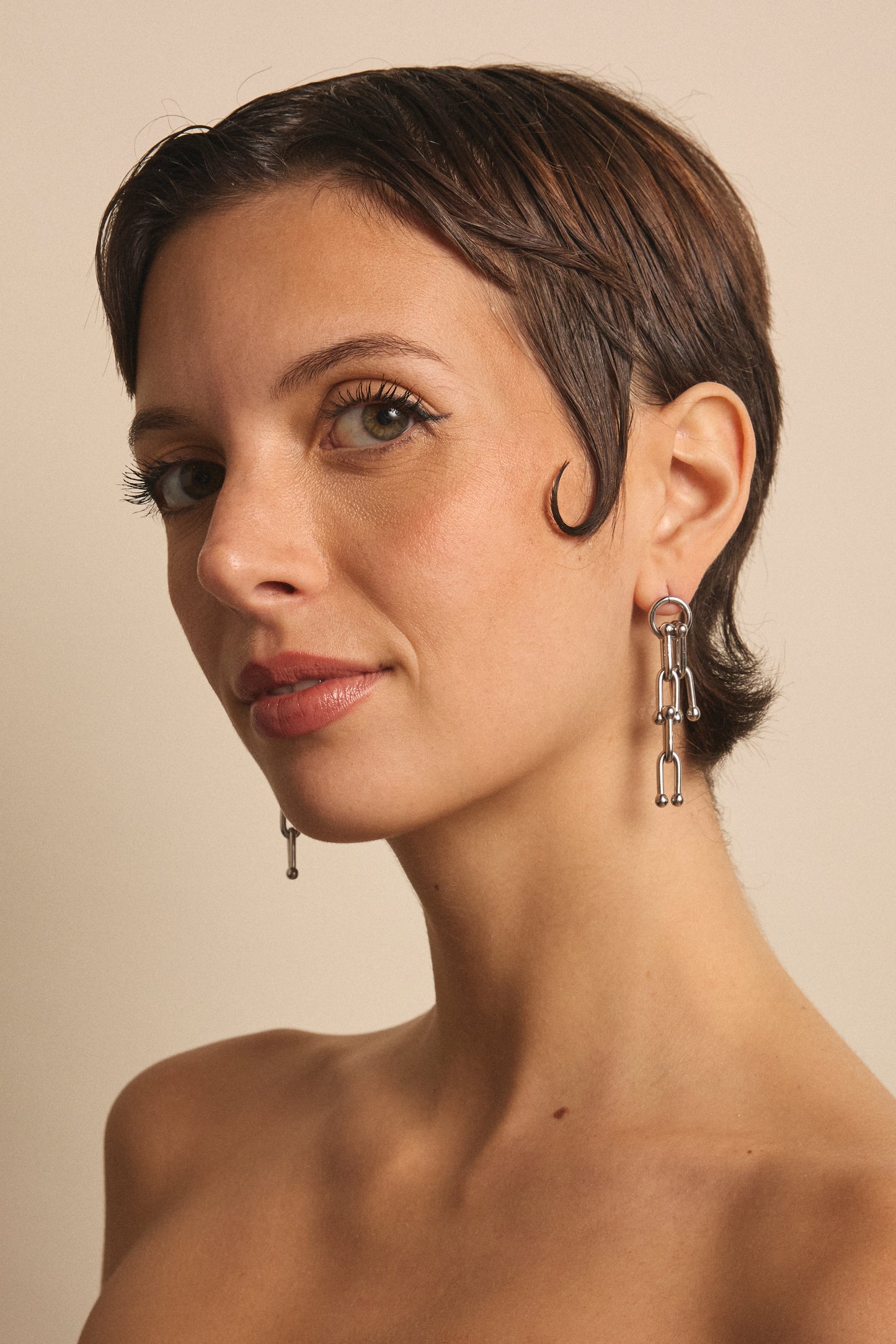 Boucles d'oreilles Chrome