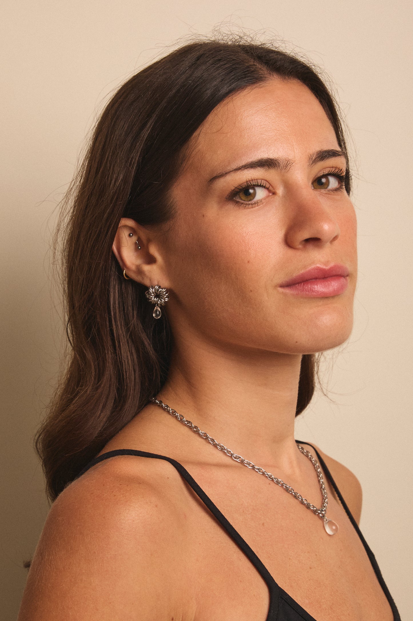 Boucles d'oreilles Messy transparentes