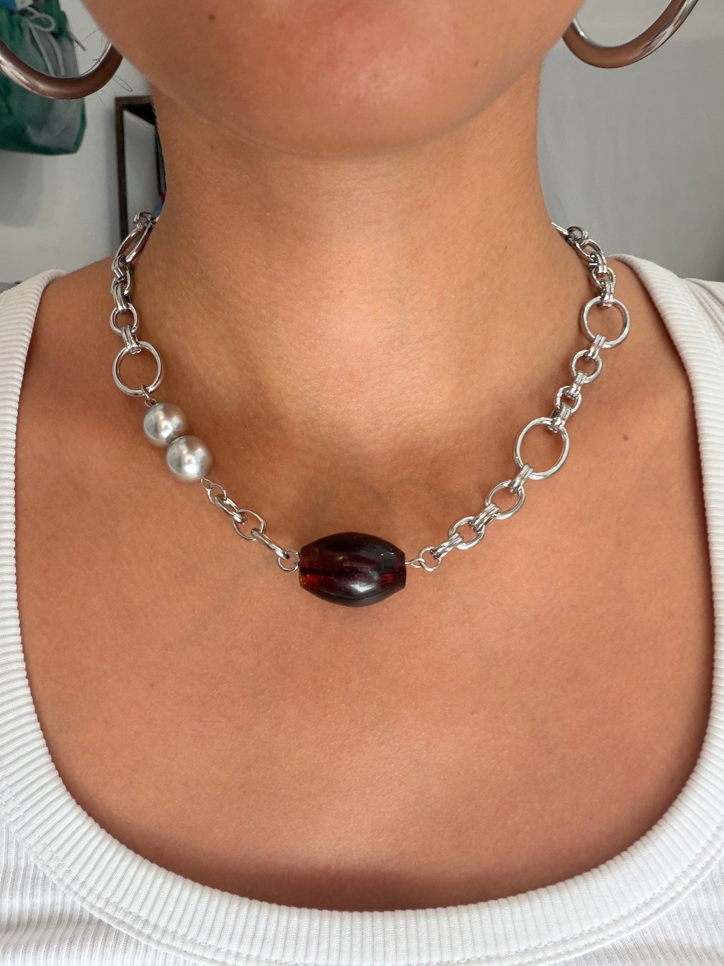 Collier Genesis marron