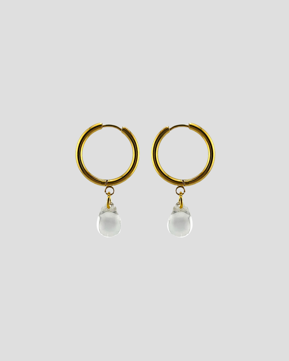 Boucles d'oreilles Clear Drop Gold