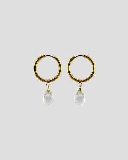 Boucles d'oreilles Clear Drop Gold